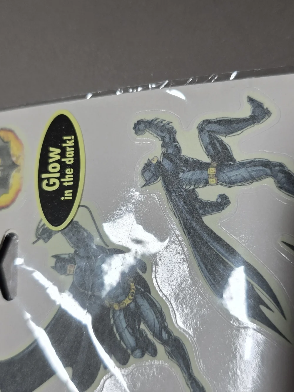 Batman Black and Yellow Glow-in-the-Dark Sticker Sheet